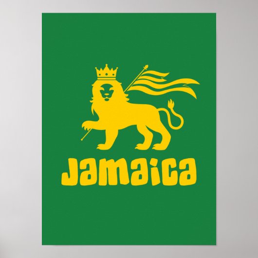 Poster jamaïcain Rasta Lion (Devant)