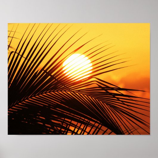 POSTER JAMAÏCAIN SUNSET TROPICAL PHOTOGRAPHIE NATURE WALL (Devant)