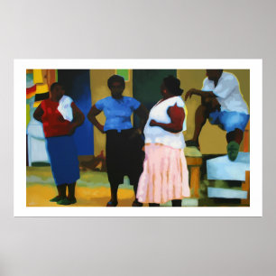 Poster Jamaïcains à Negril