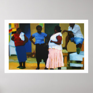 Poster Jamaïcains à Negril