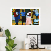 Poster Jamaïcains à Negril (Bureau à domicile)