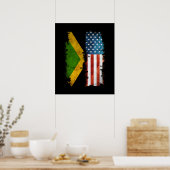 Poster Jamaican American Flag Jamaica (Cuisine)