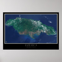 Jamaïque - Carte satellite spatiale