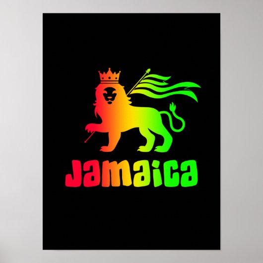 Poster Jamaïque Rasta Lion (Devant)