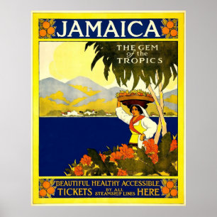 Poster Jamaïque Vintage Voyage