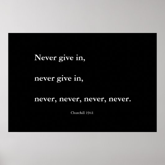 Poster Jamais, jamais, jamais renoncer (Devant)