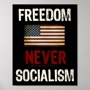 Poster Jamais socialisme Antisocialiste Républicain