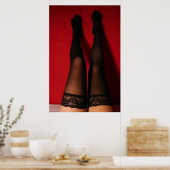 Poster Jambes de femme en nylon noir (Cuisine)