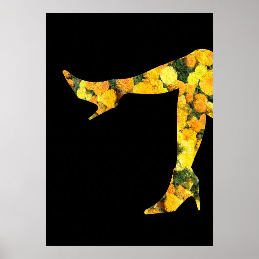Poster Jambes florales (Devant)
