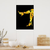 Poster Jambes florales (Cuisine)