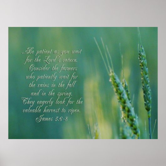 Poster James 5:6-8 Persévérance Inspiration (Devant)