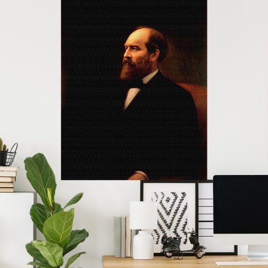 Poster JAMES A. GARFIELD Portrait par Calvin Curtis Impri (Bureau à domicile)