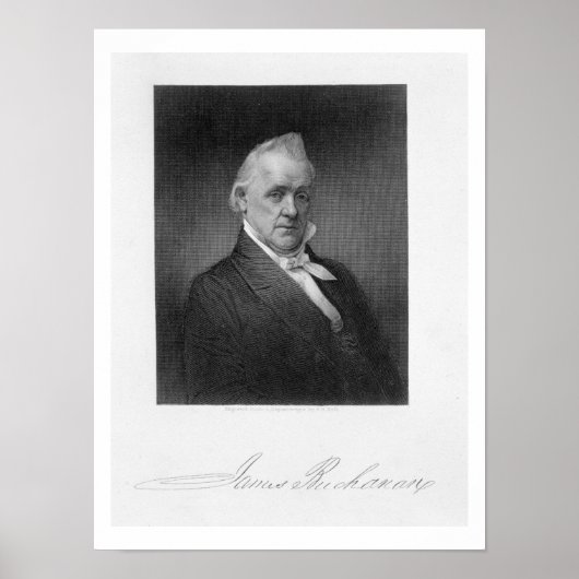 Poster James Buchanan, gravé par Henry Bryan Hall (1800) (Devant)