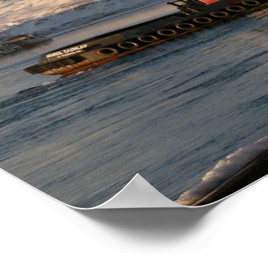 Poster James Dunlap Tugboat en hollandais Harbour, Alaska (Coin)