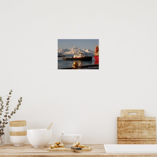 Poster James Dunlap Tugboat en hollandais Harbour, Alaska (Cuisine)