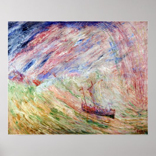 Poster James Ensor Christ Calmer l'eau (Devant)