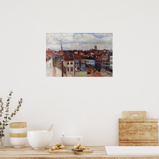 Poster James Ensor Les toits d'Ostende (Cuisine)