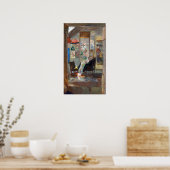 Poster James Ensor Skeleton Looking at Chinoiseries (Cuisine)