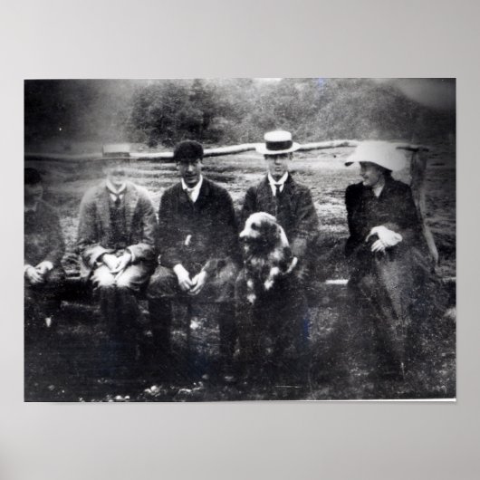 Poster James et Lytton Strachey avec Thoby, Adrian (Devant)