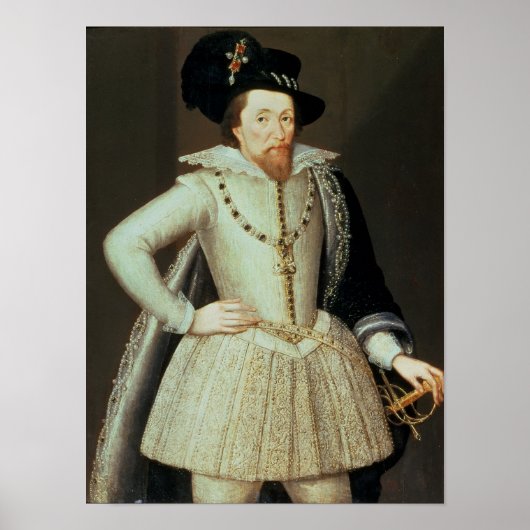 Poster James I, portrait mi-long (Devant)