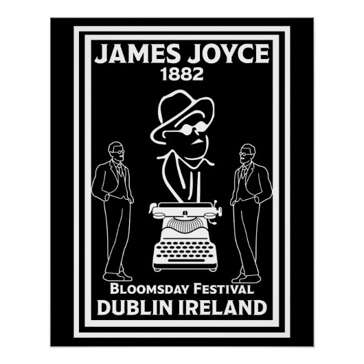 Poster James Joyce Dublin Irlande (Devant)