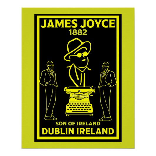 Poster James Joyce Dublin Irlande (Devant)