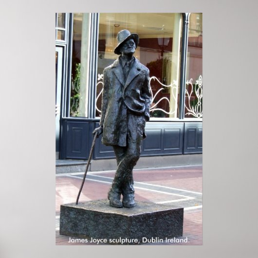 Poster James Joyce Statue, Dublin Irlande (Devant)