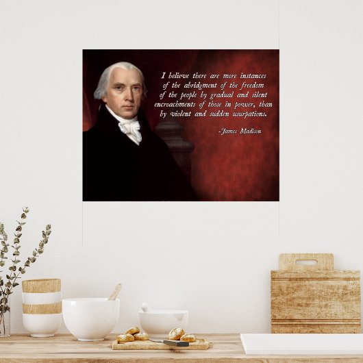 Poster James Madison Citation (Cuisine)