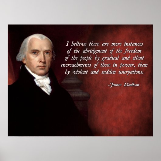 Poster James Madison Citation (Devant)