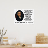 Poster James Madison Connaissances pour toujours Gouverna (Cuisine)