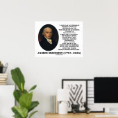 Poster James Madison Connaissances pour toujours Gouverna (Bureau à domicile)