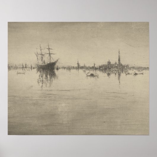 Poster James McNeill Whistler - Nocturne (Devant)