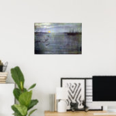 Poster James McNeill Whistler Nocturne Bleu et Or (Bureau à domicile)