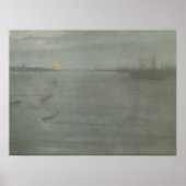 Poster James McNeill Whistler Nocturne Bleu et Or (Devant)