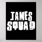 Poster James Squad Name Funny James  (Devant)