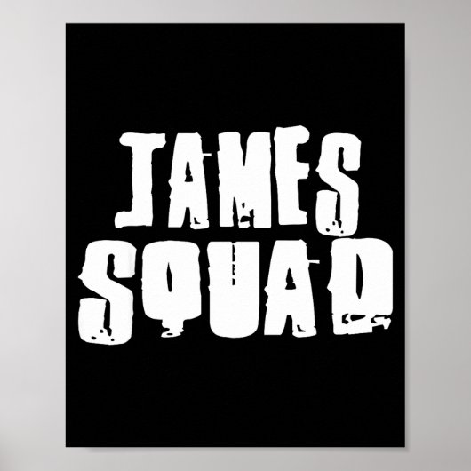 Poster James Squad Name Funny James  (Devant)