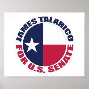 Poster James Talarico pour le Sénat américain Drapeau du