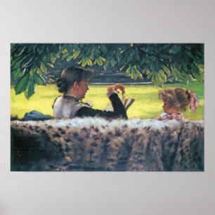 Poster James Tissot - Lire une histoire