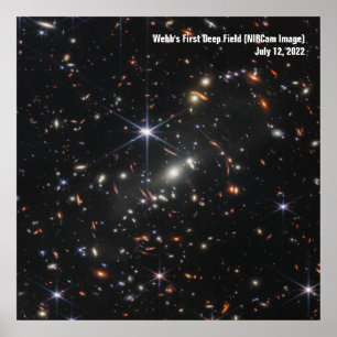 Poster James Webb Télescope Spatial Première image Infrar