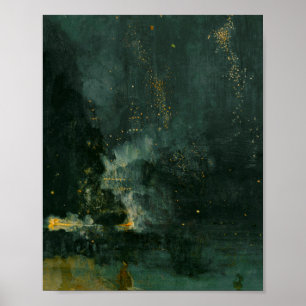 Poster James Whistle - Nocturne en noir et or, le Fa