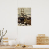 Poster James Whistler - La Tamise dans la glace (Cuisine)