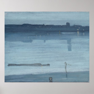Poster James Whistler - Nocturne : Chelsea