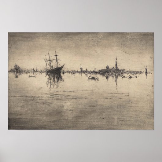 Poster James Whistler - Nocturne, de Venise (Devant)