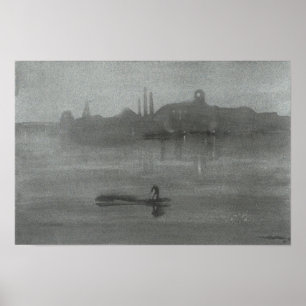 Poster James Whistler - Nocturne : La Tamise à Battersea