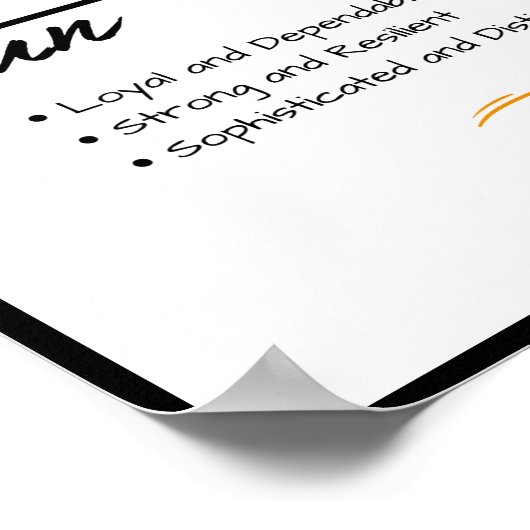 Poster Jameson, Garçon Nom Personnalisé Définition (Coin)