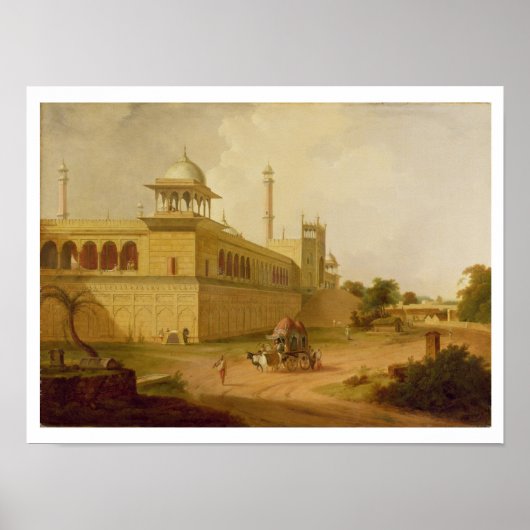Poster Jami Masjid, Delhi, 1811 (huile sur toile) (Devant)