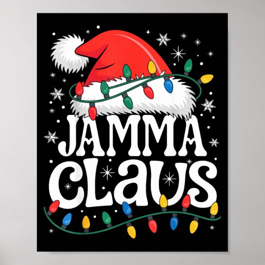 Poster Jamma Claus Funny Xmas Christmas Grandma Holiday S (Devant)