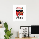 Poster Jammin Funny Rocker Jam Pun (Bureau à domicile)
