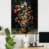 Poster jan brueghel l'aîné Bouquet de fleurs (Bureau à domicile)