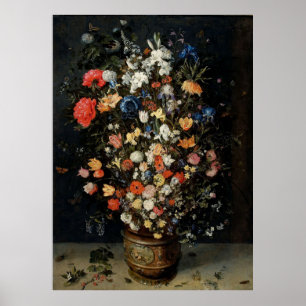 Poster jan brueghel, l'ancien bouquet de fleurs